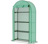 Outsunny 4 Tier Mini Greenhouse Reinforced PE Cover 105 x 45 x 160cm Green