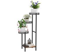 Outsunny 4 Tiered Plant Stand, Tall Metal Plant Shelf, Corner Plant Holder Display Rack for Living Room, Balcony, Garden, Patio