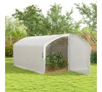 Outsunny 4 X 3 X 2M Polytunnel Greenhouse With Door, Uv-Resistant Pe Cover