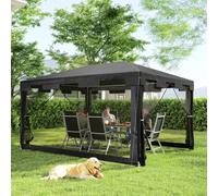 Outsunny 4 x 3m Party Tent Waterproof Garden Gazebo Canopy Wedding Cover Shade