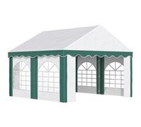 Outsunny 4 x 4m Marquee Gazebo, Party Tent with Sides and Double Doors