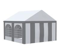 Outsunny 4 x 4m Party Tent - Marquee Gazebo with Sides - Windows and Double Doors | TJ Hughes