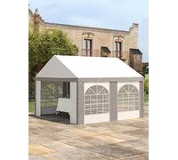 Outsunny 4 X 4M Party Tent, With Sides, Four Windows And Double Doors One Colour