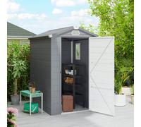 Outsunny 4 X 6Ft Garden Shed Storage W/ Foundation Kit, Vents, Grey