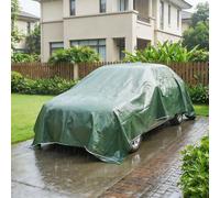 Outsunny 4 x 6m Waterproof Tarpaulin, 90GSM Tear-Resistant PE Tarp with Reinforced Grommets, UV Protected Cover Tarp Sheet for Garden Furniture, Greenhouse, Groundsheet, Firewood, Green