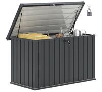 Outsunny 400L Waterproof Metal Outdoor Storage Box With Lock And Keys