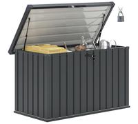 Outsunny 400L Garden Storage Box Waterproof Metal Outdoor Storage Box