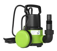 Outsunny 400W Submersible Water Pump for Dirty/Clean Water, 9000L/H Electric Sump Pump with Float Switch, Drain Water from Garden Pond, Hot Tub, Ditches, Portable and Lightweight Green