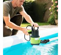 Outsunny 400W Submersible Water Pump for Dirty/Clean Water, 9000L/H Electric Sump Pump with Float Switch, Drain Water from Garden Pond, Hot Tub, Ditches, Portable and Lightweight