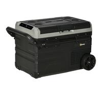 Outsunny 40L Car Refrigerator, Portable Compressor Cooler Box, Fridge Freezer w/ Inner LED & Foldable Handles, 12/24V DC and 110-240V AC Aosom UK