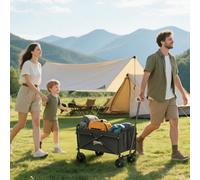 Outsunny 41L Festival Trolley, 60kg Heavy Duty Folding Trolley Cart, Black, Black