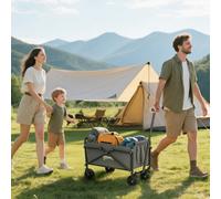 Outsunny 41L Festival Trolley, 60kg Heavy Duty Folding Trolley Cart, Grey