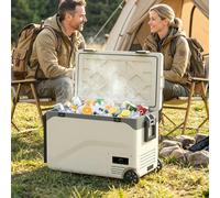 Outsunny 42.5L Compressor Car Fridge Freezer, Camping Refrigerator - Car Fridge - AC adapter, DC power cord, manual - Coffee