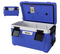 Outsunny 42.6L Insulated Cool Box, Portable Ice Cooler With Handle In Dark Blue Dark Blue