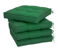 OUTSUNNY 42 x 42cm Replacement Garden Seat Cushion Pad with Ties, Green | Size: 42 x 42 cm Outsunny Green 42 x 42 cm