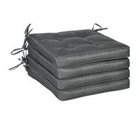 Outsunny 42x42cm Garden Seat Cushion w/ Ties - Grey, Grey