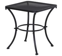Outsunny 45cm Square Metal Outdoor Patio Bistro Table Coffee Desk Black - Black - Metal