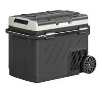 Outsunny 49L Compressor Car Fridge Freezer, Dual Zone Camping Refrigerator with App Control, Telescopic Handle, -20℃-20℃