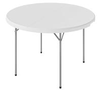 Outsunny 4Ft Picnic Table Folding Heavy Duty, White White