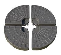 Outsunny 4PCs Cantilever Offset Patio Umbrella Base Stand, Water & Sand Filled