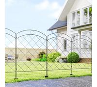 Outsunny 4Pcs Decorative Garden Fencing 43In X 11.4Ft Steel Border Edging
