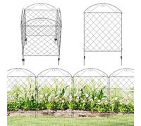 Outsunny 4Pcs Decorative Garden Fencing 43In X 11.5Ft Metal Border Edging