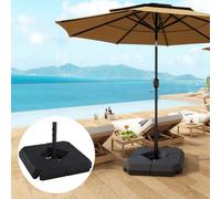 Outsunny 4PCs Fillable Paasol Base w/Steel Coss Base Gaden Umbella Stand Weight
