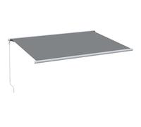 Outsunny 4x3m Full Cassette Electric/Manual Retractable Awning w/ LED Light