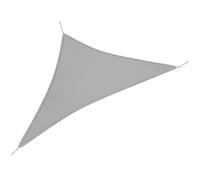 Outsunny 4x4m Triangle Sun Shade Sail Outdoor UV Protection Canopy w/ Steel Rings Ropes UV Block Outdoor Patio Shelter Grey