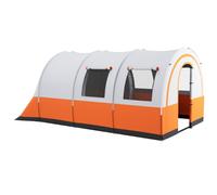 Outsunny Camping Tent 3000mm Waterproof Family Tent for 5-6 Man Cream/Orange, none