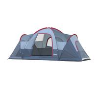 Outsunny 5-6 Man Dome Camping Tent Hiking Shelter UV Protection Water Resistant Tunnel Sun Shade - Grey