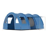 Outsunny 5-6 Man Family Tent Camping Tent with Two Room, Floor & Carry Bag