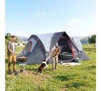 Outdoor Camping Tent For 5-6 W/ Bag, Fiberglass & Steel Frame Outsunny