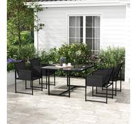 Outsunny 4 Seater Outdoor Table and Chairs with Adjustable Backrest for Garden