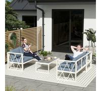 Outsunny 5 Seater Sectional Outdoor Sofa Set with Loveseats for Garden Grey
