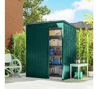 Outsunny 5 x 3.5ft Metal Garden Shed with Effortless Assembly, Green