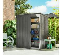 Outsunny 5 x 3.5ft Metal Garden Shed with Effortless Assembly, Light Grey