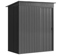 Outsunny 5 x 3.5ft Metal Garden Storage Shed with Effortless Assembly and 2 Pairs of Gloves, Waterproof Outdoor Shed, Dark Grey
