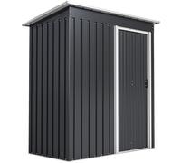 Outsunny 5 x 3ft Garden Storage Shed Sliding Door Sloped Roof Tool, Black