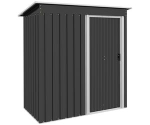 Outsunny 5 x 3ft Garden Storage Shed Sliding Door Sloped Roof Tool Black