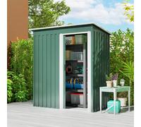 Outsunny 5 X 3Ft Garden Storage Shed Sliding Door Sloped Roof Tool, Green