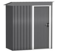 Outsunny 5 x 3ft Garden Storage Shed Sliding Door Sloped Roof Tool - Grey | TJ Hughes