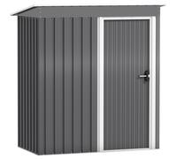 Outsunny 5 x 3ft Garden Storage Shed Sliding Door Sloped Roof Tool - Grey | TJ Hughes
