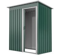 Outsunny 5 X 3Ft Garden Storage Shed Sliding Door Sloped Roof Tool, Green