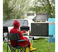 Outsunny 50L Car Refrigerator, Portable Compressor Car Fridge Freezer, Electric Cooler Box w/ 12/24V DC & 110-240V AC down to -20°C Aosom UK