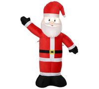 Outsunny 5ft Christmas Inflatable Santa Claus w/Welcoming Gesture | Velvet Look, Lighted Blow Up Christmas Decoration, LED Light, Sandbags, Stakes for Outdoor Garden Lawn Party Decor