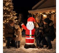 Outsunny 5Ft Christmas Inflatable Velvet Look Santa Claus