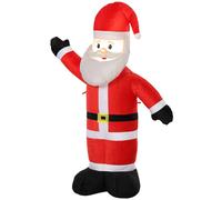 OUTSUNNY 5ft Christmas Inflatable Velvet Look Santa Claus in Red Outsunny Red 5ft
