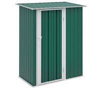 Outsunny 5ft x 3ft Metal Garden Storage Shed, Outdoor Tool Shed with Sloped Roof, Lockable Door for Tools, Equipment, Green Green