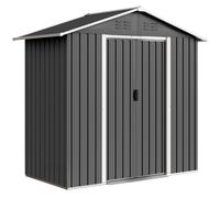 Outsunny 6.5 x 3.5ft Metal Garden Storage Shed - Dark Grey